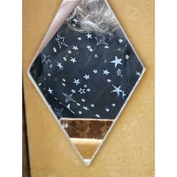 Vtg Jewelry Box Tri Fold Velvet Lined Gold Brown Marble Vinyl Mid Century - Picture 10 of 16